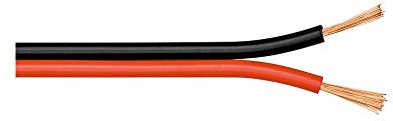 Goobay 67736 Lautsprecherkabel 2x2,5mm² CCA Litze / Boxenkabel Audio Kabel Meterware / Speaker Cable Litzenkabel Audiokabel / Subwoofer Kabel / Rot Schwarz / 25m