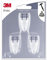 3M 95452 Gancio con Chiodi Ideale per Pareti in Cartongesso, Bianco, pequeño, Set di 3 Pezzi