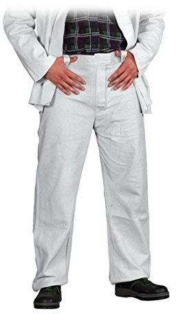 REIS SSB Indianex Pantalon de Protection en Cuir pour Soudeur Gris Clair uni A : 170-182 B : 92-106