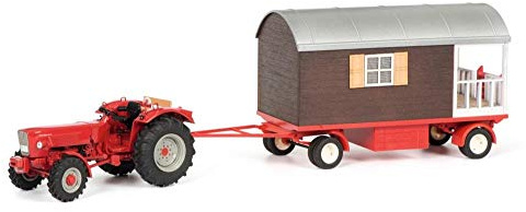 Schuco 450778500 - Güldner G75 A mit Schaustellerwagen und Balkon 1:32