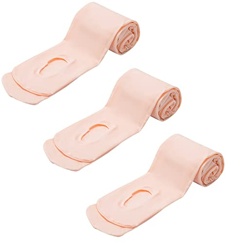 MANZI 3 Pairs Women's Girl's Dance Tights Convertible Transition Ballet Tights 40D Ballet Pink XL(Adult S/M)