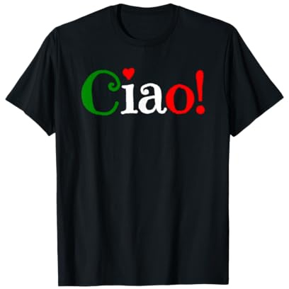 Ciao! Grußkarte mit Italienischer Flagge T-Shirt