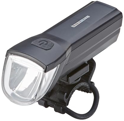 Prophete LED USB Akku Fahrradscheinwerfer 30/15 Lux StVZO zugelassen Fahrradbeleuchtung vorne wiederaufladbar mit Silikonhalterung werkzeugfreie Montage