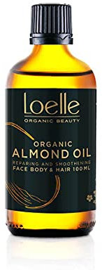 Loelle - Aceite de Almendras Dulces Puro, Prensado en Frío - Tratamiento Natural Antiestrías para Usar en Embarazo - Aceite Corporal Hidratante-Aceites Nutritivos para la Cara y el Cabello 100ml