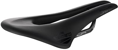 Selle San Marco SHORTFIT Superleggera – Racercykelsadel, Anatomiskt Hål, Kolfiberram, Superlätt – Storlek L3, Svart