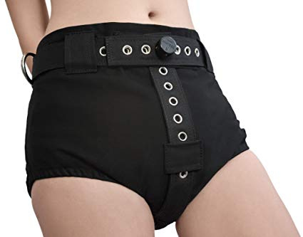 ABDL Schutzhülle zum Entfernen von Windeln, mit Segufix-Verschluss und Schlüssel, Schwarz, Größe XS