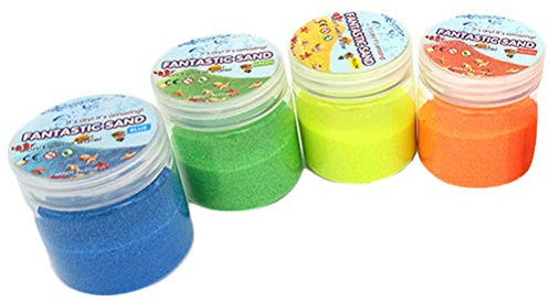 NUOBESTY 4 Stück Sandraum Sand Hydrophober Sand Spielen Sandfarbenes Sandspielzeug für Kinder Erwachsene (Zufällige Farbe)