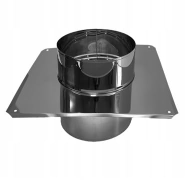 Stainless Steel Flue Liner Top Plate with Collar/Flange Chimney Pipe Connector (100mm)