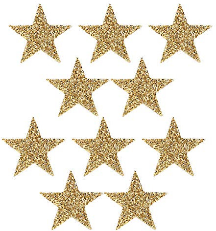 Tissting Star Hot Strass Aufkleber, Hochwertige selbstklebende Bügelbilder für Kleidung, 10PCS Applikationen für Mode und Dekoration, Glamouröse Akzente für Taschen, Mützen und Lederschuhe