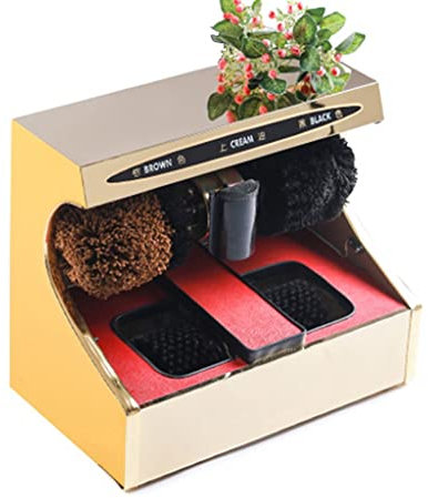 Polisseuse de chaussures automatique multifonctionnelle au sol, polisseuse de chaussures Pos pour hôtel d'affaires à double moteur, pour polisseuse de chaussures électrique Family Hotel Bank (Couleur