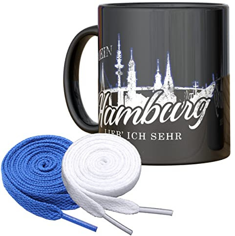 Hamburger SV HSV Tasse „Boris + 2 Paar Fan-Schnürsenkel