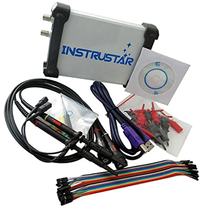 Jojomis Osciloscopios virtuales analógicos USB para PC, analizador de circuito lógico de 16 Ch