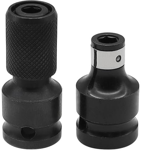 YDHfdc 2 Pezzi Bussole per Avvitatore Adattatore da 1/2 a 1/4 Adattatore per Avvitatore a Percussione Bit Adapter per Chiavi Dinamometriche Trapani Cacciaviti