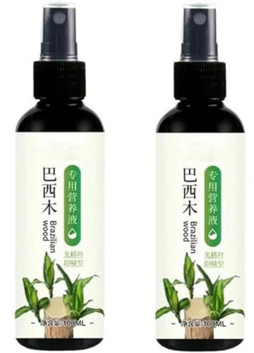 Brazilian Wood Plant Food, Brazilian Lucky Wood Plant Food, Brazilian Wood Houseplant Fertilizer, Hydroponic Liquid Fertilizer for Indoor Plants & Flowers (100ml X 2)