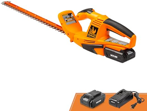 LawnMaster CLHT2422 Cordless Hedge Trimmer 24V Max with 2.0Ah Battery and a Charger