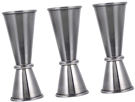 Alipis 6pcs Double Jiggers Stainless Steel Cocktail Measure Cups for Bars Cocktails Bartending Supplies