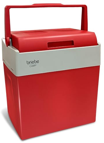 briebe Frigorifero Portatile da Viaggio Termoelettrico 28 Litri AC/DC 12V / 220V, Per Auto, Campeggio, Raffredda e Tiene Caldo, Modalità a Basso Consumo