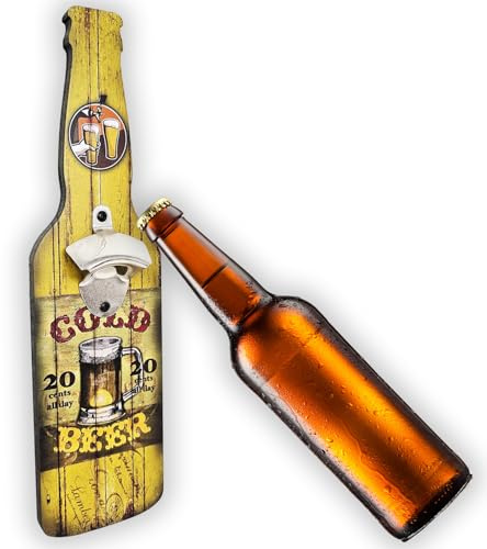 Décapsuleur mural rétro en bois, pour homme caverne vintage, excellent cadeau pour homme.