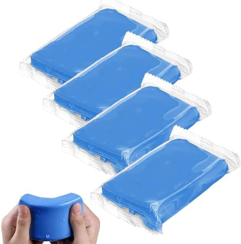 Reinigungsknete, 4 Stück Auto Reinigungsmasse, Lackreinigungsknete zur Lackpflege, Auto Car Clay Bar, Lackreinigungsknete, für Autos Motorräder Caravans Autowäsche Wachse, Blau