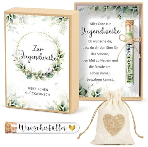 Mafagwre Jugendweihe Geldgeschenk, Wunscherfüller Geldgeschenk, Wunscherfüller Geldgeschenke Mit Geschenkbox Und Reagenzgläsern Aus Kunststoff, Lustige Geschenke, Geldgeschenk Aus Holz (A)
