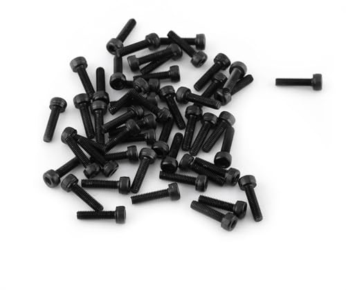 Watris Veiyi M3 Schrauben Set, 50 Stück Sechskant-Schrauben, Schrauben Sortiment Schwarz, Zylinderschrauben Muttern (M3*12 mm)
