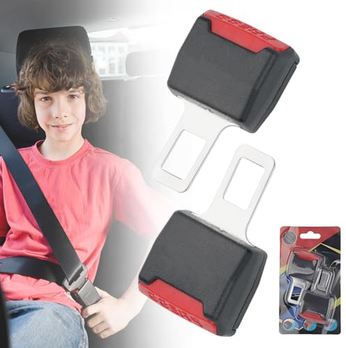 XEPWOLU 2 Pezzi Di Accessori Per Auto Sono Adatti Per I Bottoni Estesi Con Fibbia Di Sostituzione Del Camion Per Veicoli Adatti Per Sedili Per Auto, Cintura Sicurezza