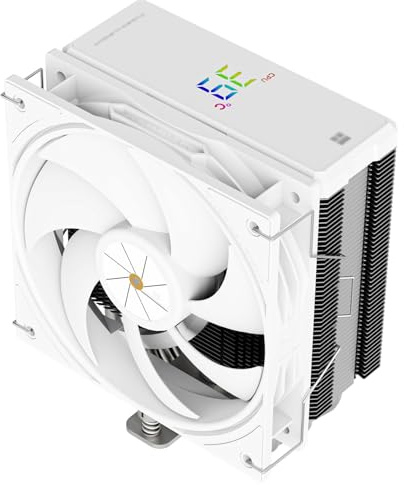 TR-Thermalright Assassin X 120 Digital White CPU-Kühler,4x6mm Wärmerohre,120mm PWM-Lüfter-2000U/min,Digital Display Board Top Cover, für AM5/AM4,Intel lga1851/1700,Weiß