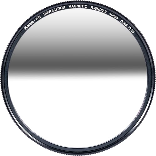Kase KW Revolution Plus Magnetischer Stoßfester Rückwärtsgrad GND0.9 ND8 3 Stop-Neutraldichte-Sonnenuntergangsfilter geringe Reflexion optisches Glas (49 mm)
