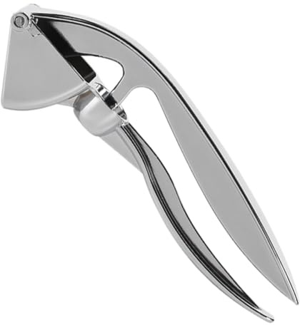Hoement Écrase-ail Manuel 16 Cm En Acier Inoxydable, Presse-ail Hermétique Cuisine Domestique, Presse Ail Fonction Éplucheur Et Dénoyauteur