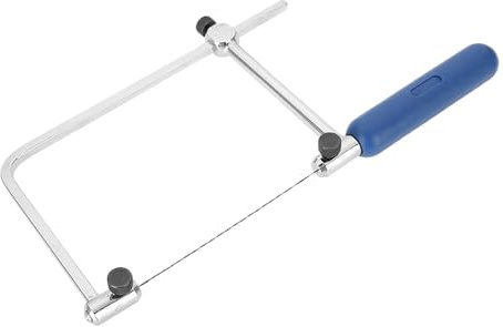 Xiuganpo Marco de Sierra Ajustable en Forma de U con 6 Hojas de Sierra en Espiral para Fabricación de Joyas y Carpintería ASB400 (ASB500)