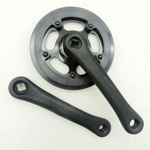 CashMuch Fahrrad-Kurbelgarnitur für Fixie und E-Bike, 32T Kettenblatt, 152 mm Länge, Aluminiumlegierung, Schwarz