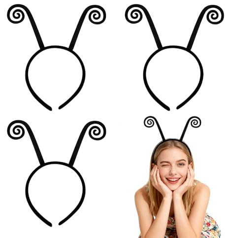 3 Stück Fühler Haarreif Schmetterlingsfühler Haarreif, Fühler Kostüm Kopfschmuck Zubehör Schmetterling Verkleidung Schmetterlings-Antennen-Stirnband Fasching Schmetterling Bienen fühler Haarschmuck