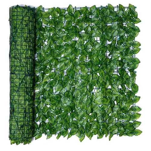 Siepi Artificiali Pannelli decorativi for recinzione da parete con foglie di edera finta artificiale 0,5 x 3 metri, for la privacy