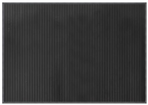 QJBSAVVA Tappeto in bambù grigio, 70 x 100 cm, moderno in materiale naturale con fondo antiscivolo, tappeto decorativo in bambù per soggiorno, corridoio, cucina e sala da pranzo