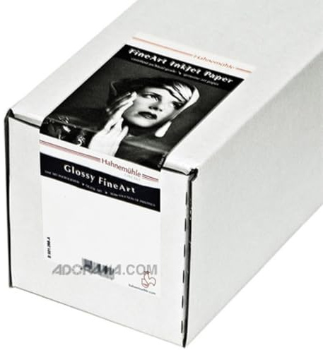 Hahnemühle 10643695 Digital FineArt Baryta FB Papier, 350 g/m², 17 Zoll Rolle, 432 mm x 12 m, hellweiß