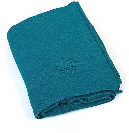 Shavasana Couverture de yoga, 100% coton, tissage épais et robuste, Couvre-lit