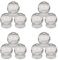 Set di 12 bicchieri da vaso, diametro 6 cm, altezza 7,5 cm, coppette in vetro (coppette da fuoco) per massaggio, vetro Cupping Dia 6 cm
