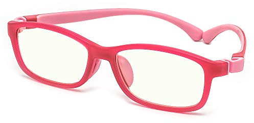 Cyxus 6007L04 - Gafas para niños con lente transparente para bloquear la luz azul, antirayos UV, fatiga ocular para ordenador, marco unisex (niño/niña)