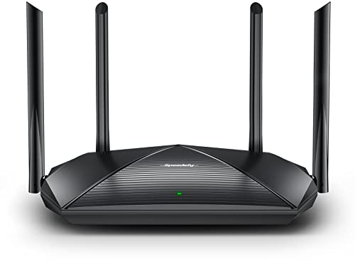 Speedefy WiFi 6 Router, AX1800 Smart WiFi Router, 4-Stream Dual Band Wireless Router for Home Internet & Gaming, 1.5GHz Quad-Core CPU, MU-MIMO, OFDMA, Parental Control, VPN, IPv6 (Model KX450)