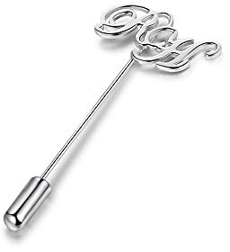 Albertband Personalisierte Name Brosche Pins für Frauen Gravierte Monogramm Buchstaben Alphabet Initial Anstecknadel Broschen Rede Meetings Party Brosche in Gold/Roségold/Silber