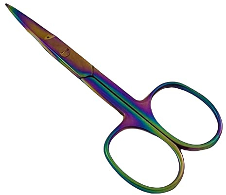 Ciseaux à ongles 9 cm, multicolores, cuticules, ongles, ciseaux à ongles pour bébé, ciseaux à sourcils (droits)