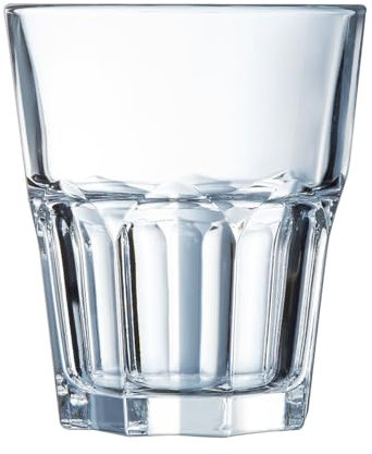 Arcoroc - Collection Granity - 6 verres bas 27 cl en verre trempé empilables - Usage professionnel - Extrêmement résistants - Fabriqués en France - Emballage renforcé pour la vente en ligne