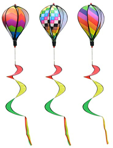 Sehoangd Hot Air Balloons Spinner Rainbow Hanging Lantern Wind Spinner Party Decoration decoration 3PCS