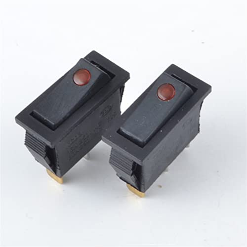 Wippschalter AC 16A 250V 3-poliger SPDT KCD3 ON-Off 3-Positions-Wippschalter rot Heizung Elektrischer Tisch-Netzschalter elektronischer Schalter (Color : One Size)