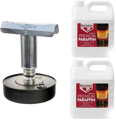 Trendi Large 4.5L Paraffin Super Warm Heater with 4/8L Oil Single Burner Warmer Greenhouse Green House Plant Seeding Garden Oil Lamps Paraffin Oil (Paraffin Heater + 8L Premium Paraffin Oil)