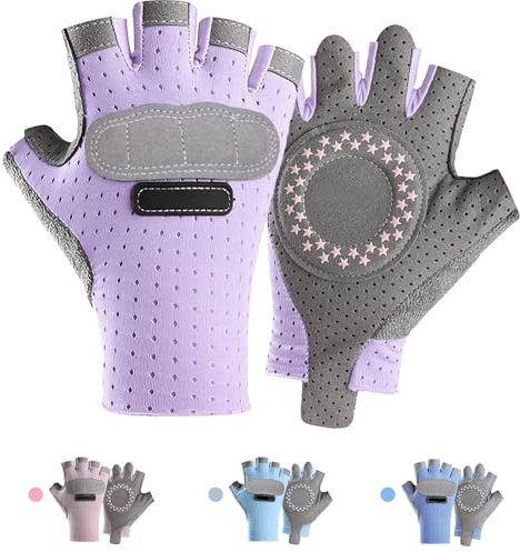 CubePlug Guantes de ciclismo antideslizantes para niños y niñas, medio dedo, palma acolchada para niños unisex, ideales para montar en verano, MTB, bicicleta, deportes, senderismo, escalada y gimnasio