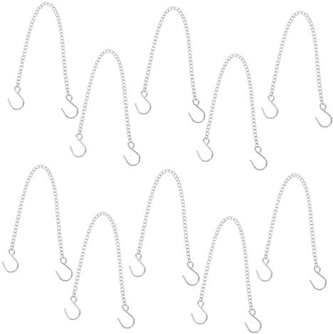 ULTECHNOVO 10stücke Kette Zum Aufhängen Aus Mit Haken Hängekette Für Pflanzen Vogelhäuschen Und Dekorationen Robust Und Vielseitig Einsetzbar Für Garten Und Verschiedene Anwendungen