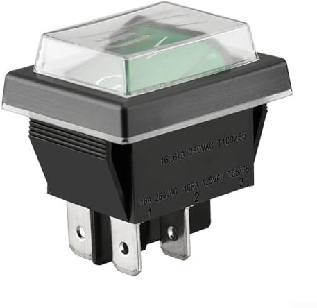 Innovatives, wasserabweisendes Design des Wippschalters mit einer klaren LED-Kontrollleuchte, geeignet für verschiedene Geräte (1 Stück)