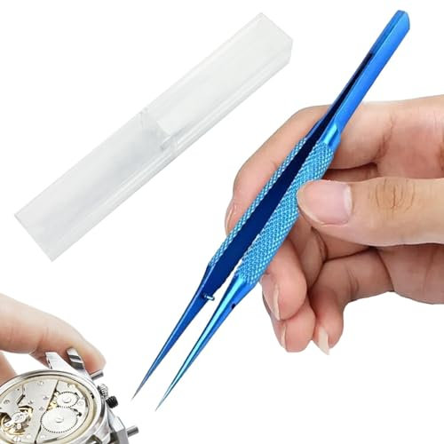 Pinze di precisione,Pinze sottili di precisione | Pinze ad ago con scatola di immagazzinaggio non magnetiche - Pinze a punta fine da 5,5 pollici di precisione per elettronica, lavori di laboratorio,