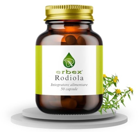 ERBEX - Rodiola Rosea 50 Capsule | Salidroside 1% | Adattogena